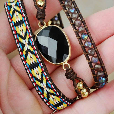Natural Picasso Onyx Wrap Bracelet-Your Soul Place
